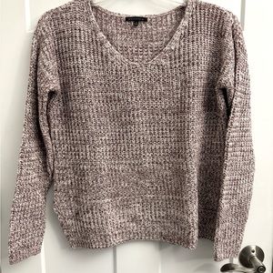 Staccato Maroon Burgundy Wine / White Multicolor Sweater - size Med